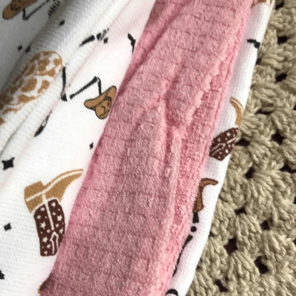 Grammercy Studio Halloween PINK Western Skeleton Kitchen Towels